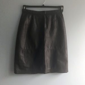 Lord & Taylor 100% Leather Skirt